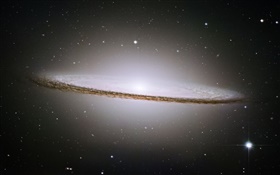 Галактика вид сбоку кольца HD обои