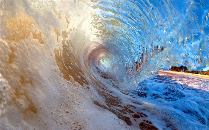 Гавайи, волны, вода туннель обои,s изображение