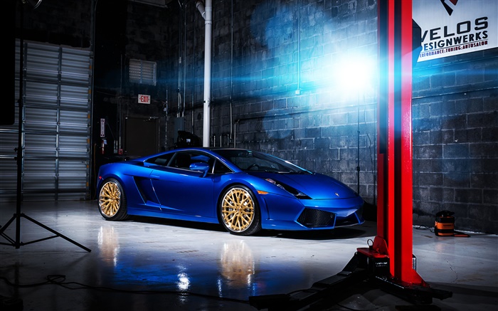 Lamborghini Gallardo синий цвет суперкар обои,s изображение