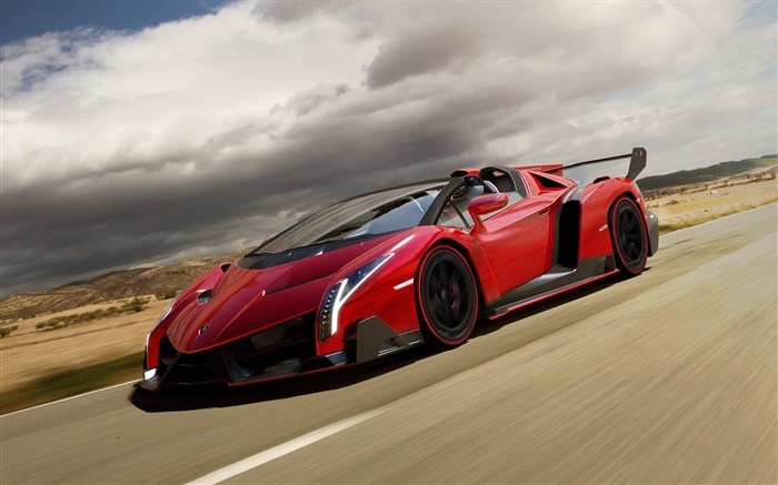 Lamborghini Veneno родстер красный скорость суперкара обои,s изображение