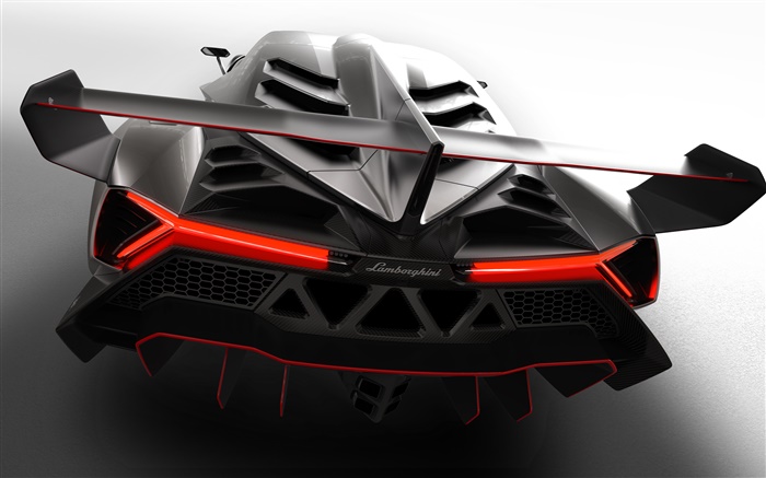Lamborghini Veneno суперкар, вид сзади обои,s изображение