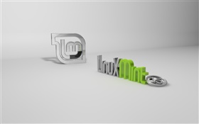 Linux Mint 15 Система 3D логотип HD обои
