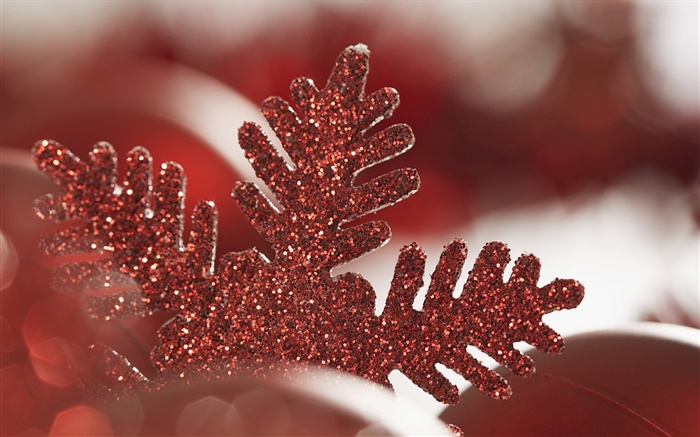 Красное Рождество снежинка украшения обои,s изображение