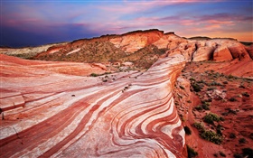 Красные скалы, пустыня, закат HD обои
