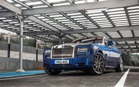Rolls-Royce Motor Cars, синий остановки автомобиля