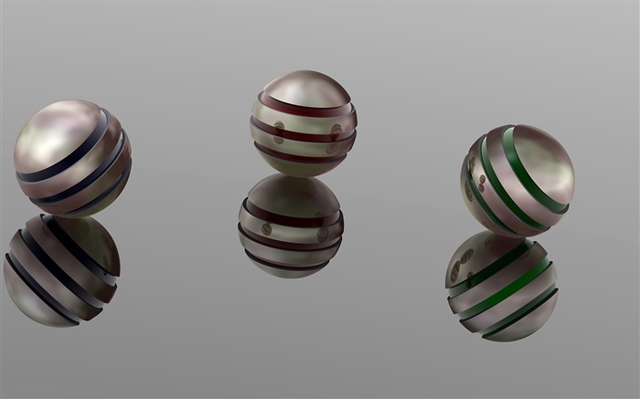 Три 3D шарики обои,s изображение
