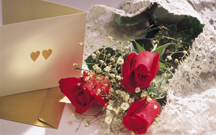 День святого Валентина цветы, красные розы обои,s изображение
