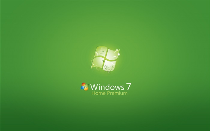 Windows 7 Home Premium, зеленый фон обои,s изображение