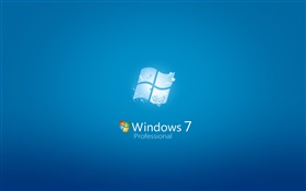 Windows 7 Профессиональная, синий фон