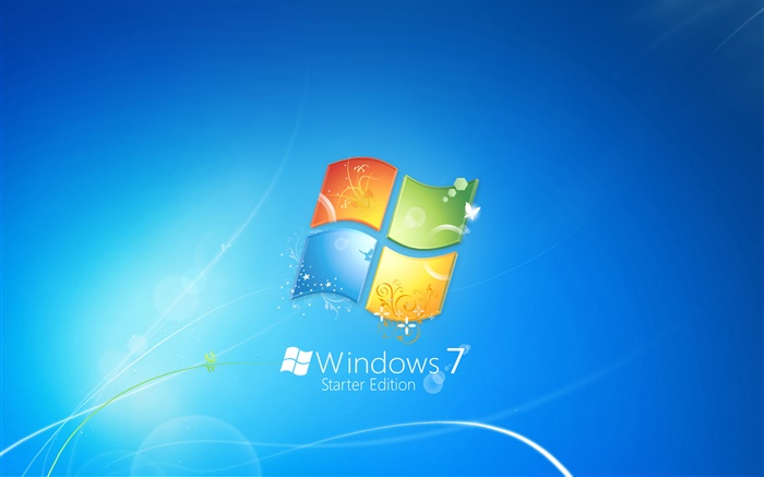 Windows 7 Starter Edition, синий фон обои,s изображение