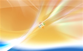 Логотип Окна, абстрактный фон, оранжевый и синий
