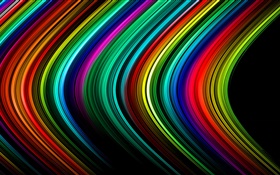 Абстрактные линии, полосы, разноцветные, свет, лучи, HD обои