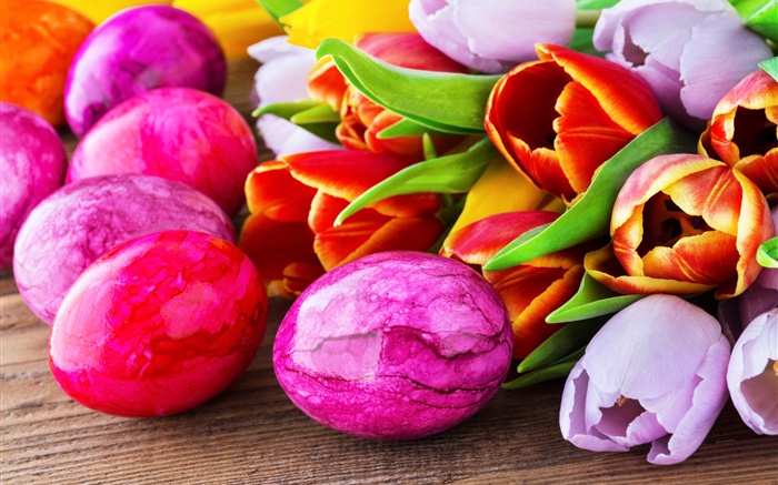 Пасхальные яйца, тюльпан цветы обои,s изображение