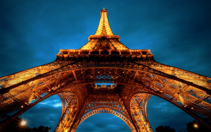 Эйфелева башня, ночь, Париж обои,s изображение