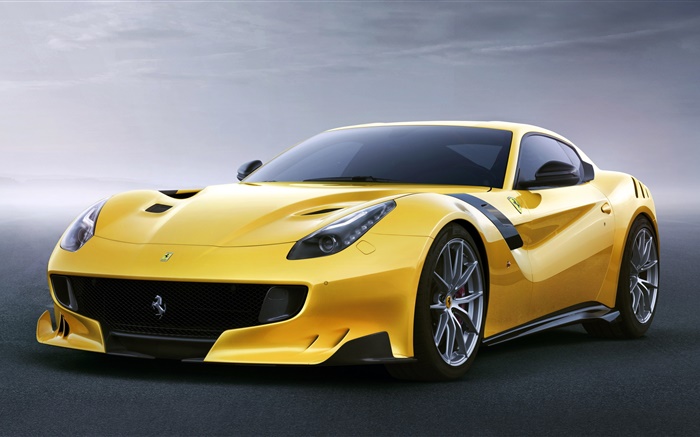 Ferrari F12 желтый суперкар обои,s изображение