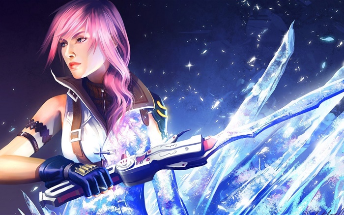 Final Fantasy XIII, меч, девушка обои,s изображение