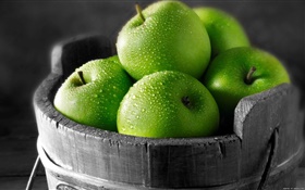 Зеленые яблоки HD обои
