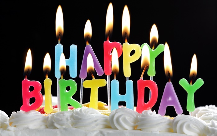 С Днем Рождения, торт, свечи обои,s изображение