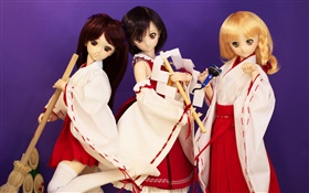 Кимоно девушки, Япония стиль, куклы HD обои