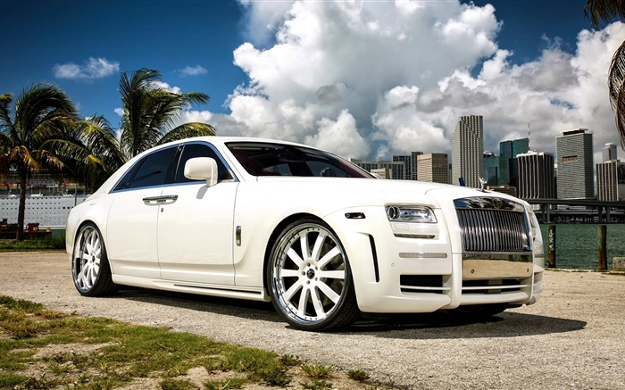 Rolls-Royce белый призрак ограничено автомобиль обои,s изображение