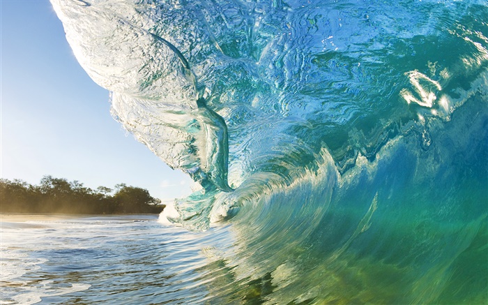 Волна разрушения берега, Мауи, Гавайи обои,s изображение