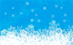 Рождество тематические фотографии, снежинки, синий фон HD обои