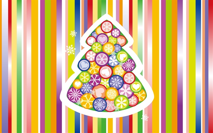 Рождественские елки, красочный фон, креативный дизайн обои,s изображение