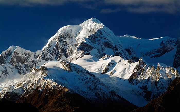 Гора Тасман, Южные Альпы, снег, Южный остров, Новая Зеландия обои,s изображение