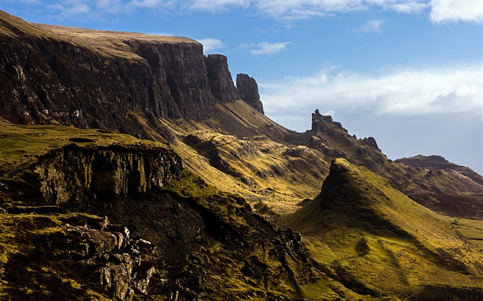 Склон, горы, острова Скай, Шотландия, Великобритания обои,s изображение