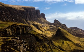 Склон, горы, острова Скай, Шотландия, Великобритания HD обои