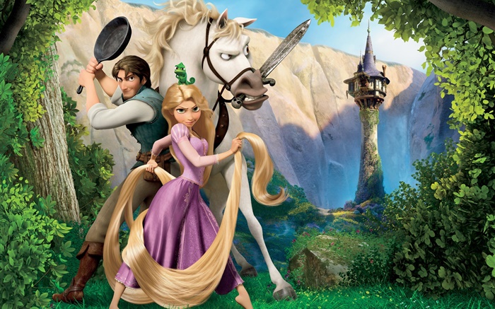 Рапунцель Дисней фильм, лошадь, принцесса обои,s изображение