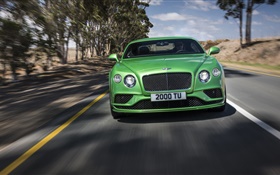 2 015 Bentley Continental GT Speed суперкар, зеленый HD обои
