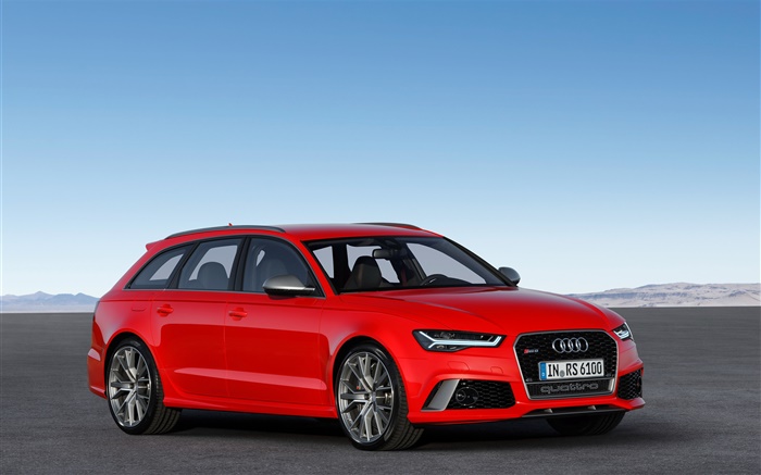 Audi RS 6 красный цвет автомобиля обои,s изображение