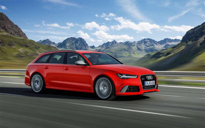 Audi RS 6 красный скорость суперкара обои,s изображение