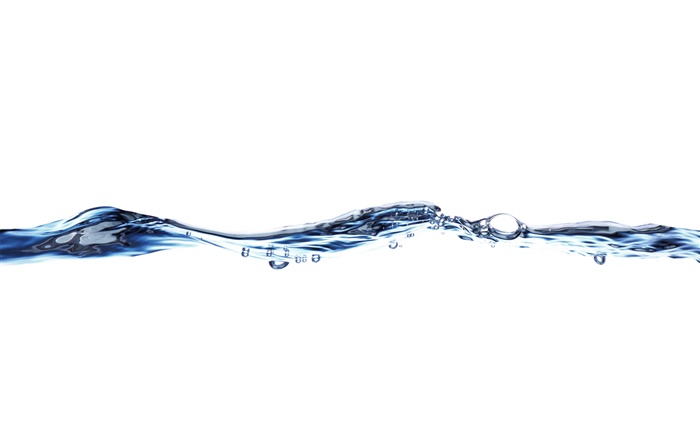 Голубая вода, пузырь, белый фон обои,s изображение