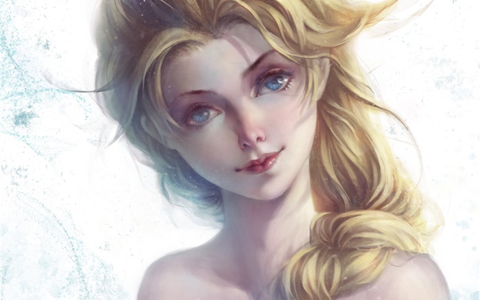 Замороженные, Эльза, блондинка, произведения искусства обои,s изображение