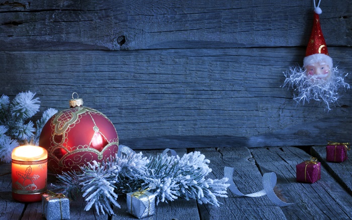 С Рождеством Христовым, украшения, подарки, свечи, шары обои,s изображение