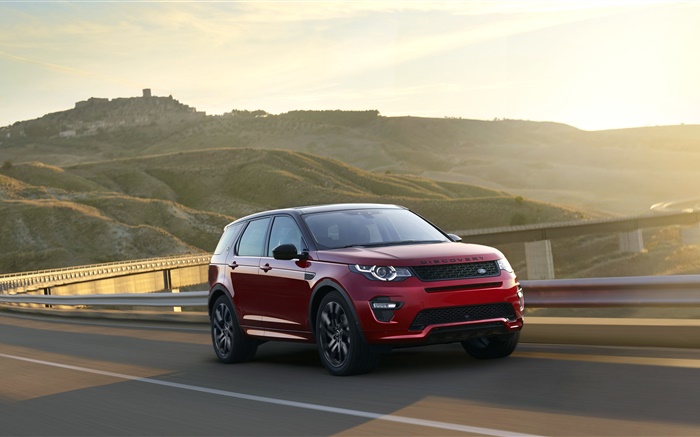 2015 Range Rover красный внедорожник скорость автомобиля обои,s изображение