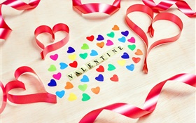 Счастливый День святого Валентина, любовь сердца, романтические, лента HD обои