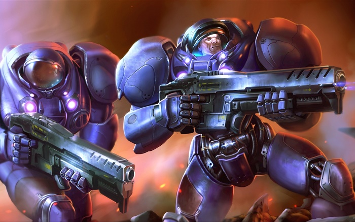 Starcraft, игра PC, войска, доспехи, оружие обои,s изображение