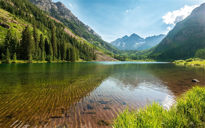 США, штат Колорадо, природа, пейзаж, горы, лес, озеро, деревья обои,s изображение