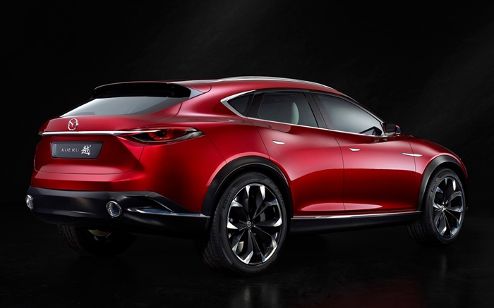 2015 Mazda Koeru красный концепт вид сзади автомобиля обои,s изображение