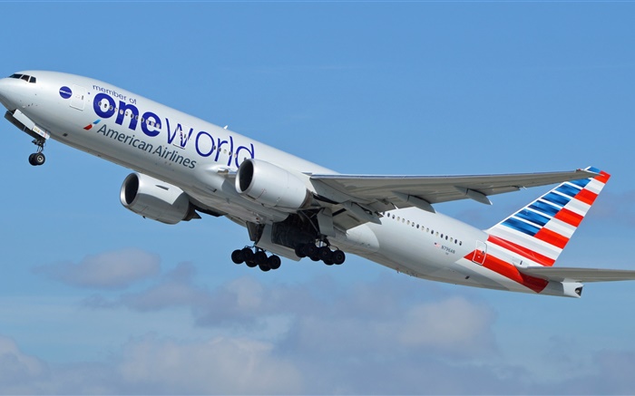 American Airlines, Boeing 777 самолет рейс обои,s изображение