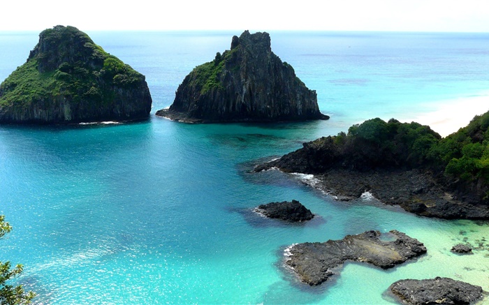 Море, скалы, острова, небо обои,s изображение