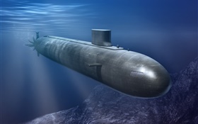 Подводная лодка, подводный, море