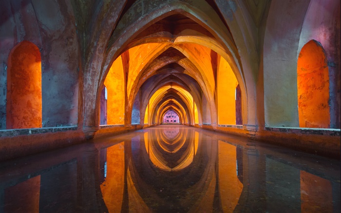Алькасар в Севилье, формы, коридор обои,s изображение