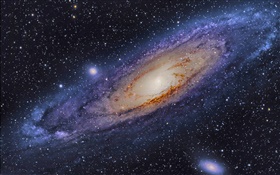 Галактика Андромеда, красивое место, звезды HD обои