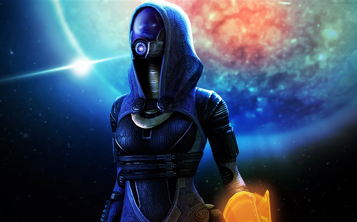 Mass Effect, воин, планета, свет обои,s изображение