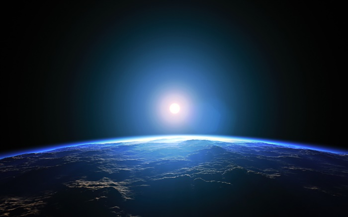 Планета, космос, свет, синий обои,s изображение