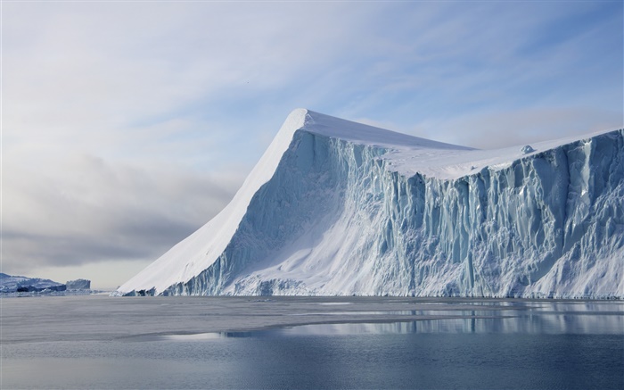Море, ледник лед, холод, облака обои,s изображение
